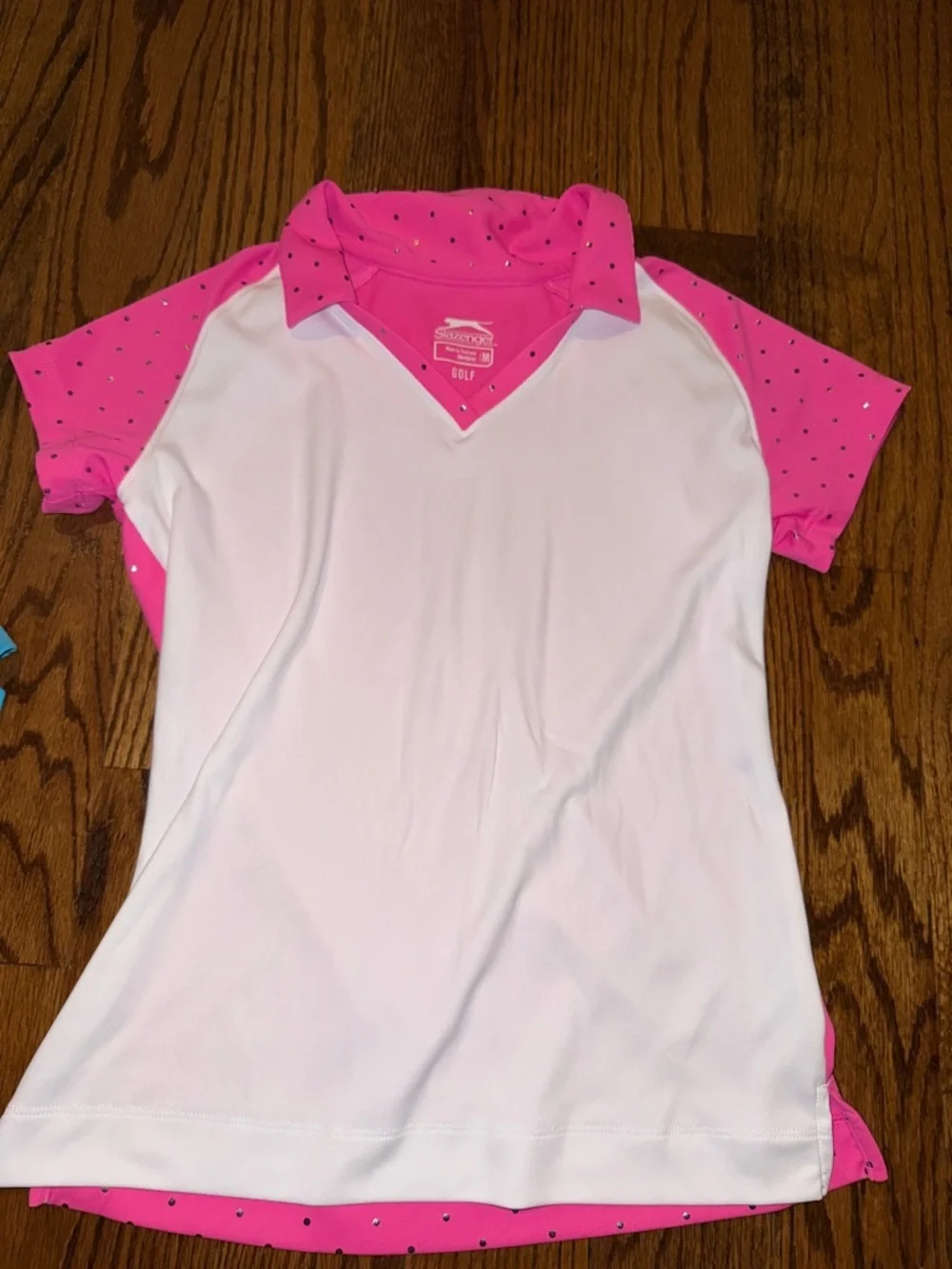 Slazenger girls golf or tennis outfits size medium NWOT PINK, aqua & white & hat